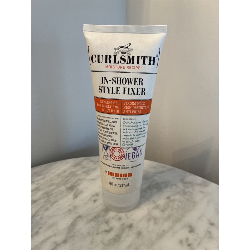 Curlsmith In-Shower Style Fixer Anti-Frizz Styling Gel Curly Coily Hair 8oz  NEW